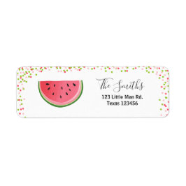 Watermelon Return Address Label Melon Party Fruit