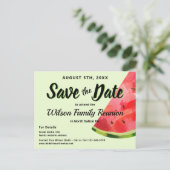 Watermelon Reunion BBQ Party Save the Date Briefkaart (Staand voorkant)