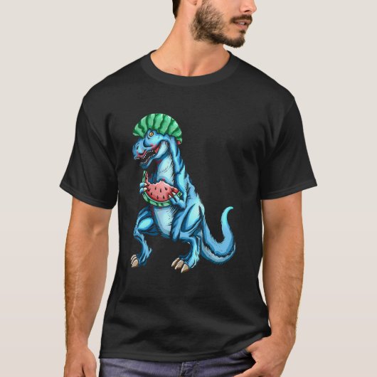 Watermelon  rex Dinosaur Dino Fan Melon T-shirt (Voorkant)
