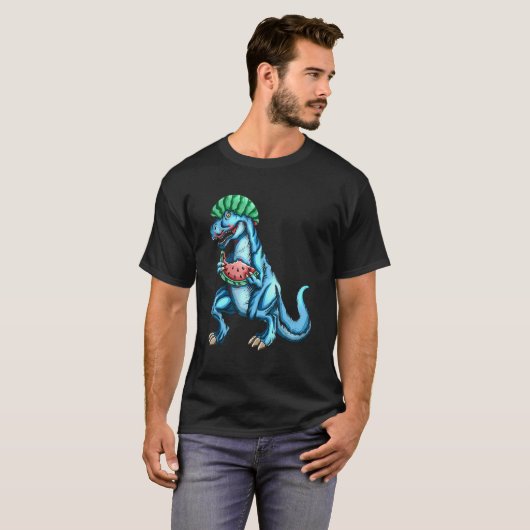 Watermelon  rex Dinosaur Dino Fan Melon T-shirt (Voorkant volledig)