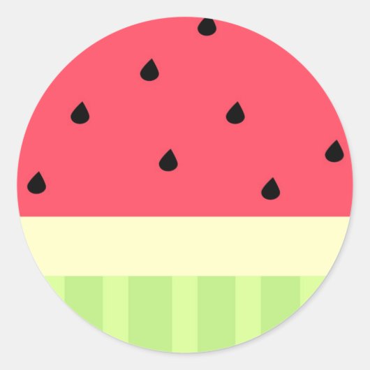 Watermelon Ronde Sticker (Voorkant)