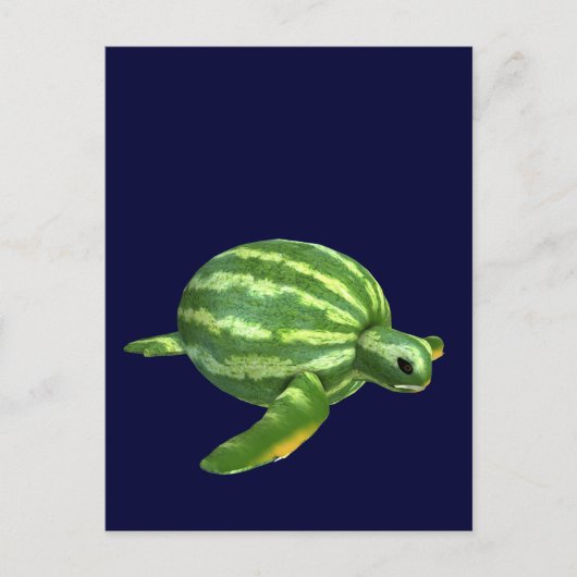 Watermelon Seaturtle Briefkaart (Voorkant)