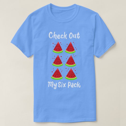 Watermelon Six Pack Workout T-shirt (Design voorkant)