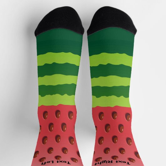 Watermelon Slice Background Socks Sokken (Top)