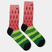 Watermelon Slice Background Socks Sokken (Rechts)