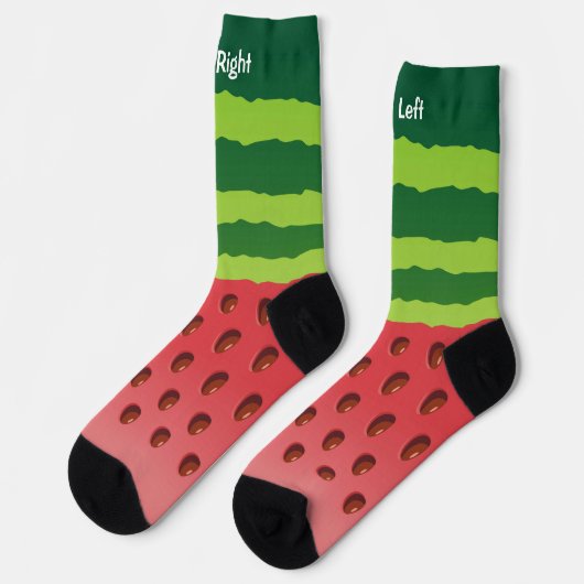 Watermelon Slice Background Socks Sokken (Links)