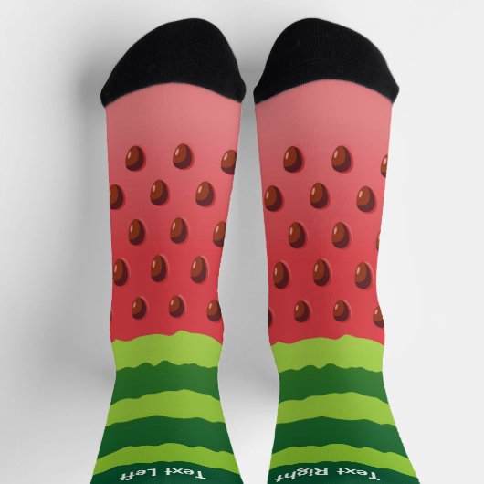 Watermelon Slice Background Socks Sokken (Top)