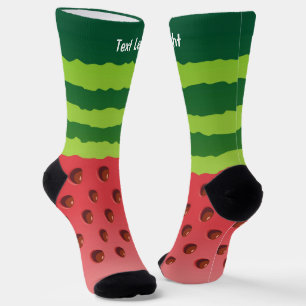 Watermelon Slice Background Socks Sokken