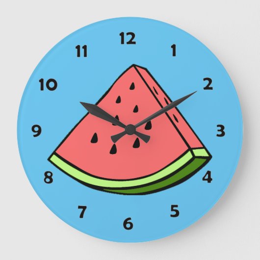 Watermelon Slice Clock Grote Klok (Voorkant)