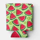 Watermelon Slice Fiesta | Fun Summer Fruit Pattern Blikjeskoeler (Achterkant)