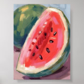 Watermelon Slice | Fruit Watercolor Painting Poster (Voorkant)