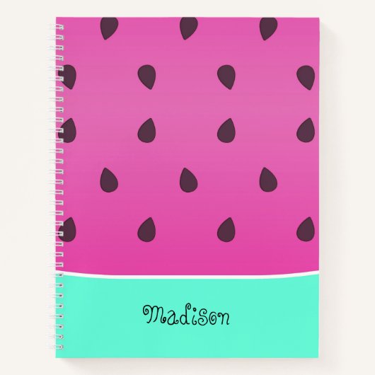 Watermelon Slice | Gepersonaliseerde spirale lapto Notitieboek (Voorkant)