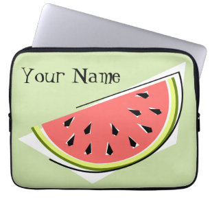Watermelon Slice Green Name-laptophoes Laptop Sleeve