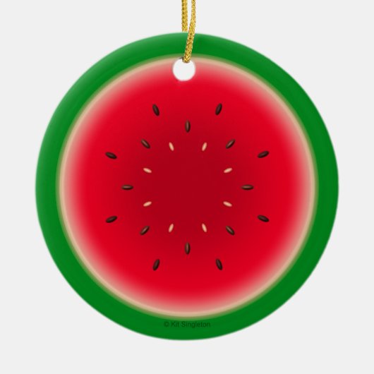 Watermelon Slice Keramisch Ornament (Voorkant)
