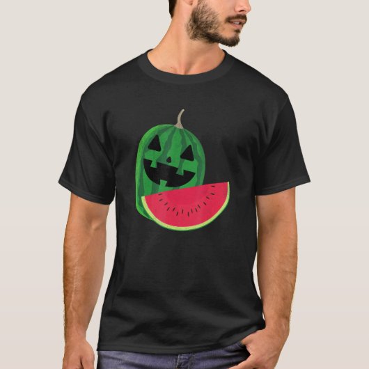 Watermelon Slice Melon Lazy Halloween Costume T-shirt (Voorkant)