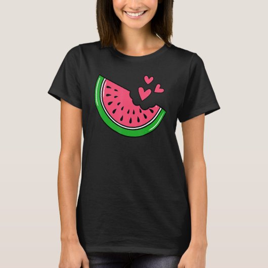 Watermelon Slice Melon Summer Vacation Sason Frui T-shirt (Voorkant)