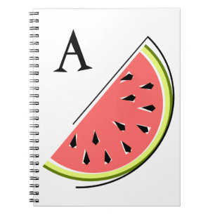 Watermelon Slice Monogram Notitieboek