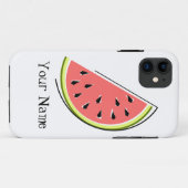 Watermelon Slice 'Naam' iPhone hoesje (Achterkant (horizontaal))