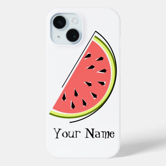 Watermelon Slice 'Naam' iPhone hoesje (Achterkant)