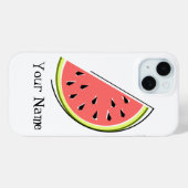 Watermelon Slice 'Naam' iPhone hoesje (Achterkant (horizontaal))