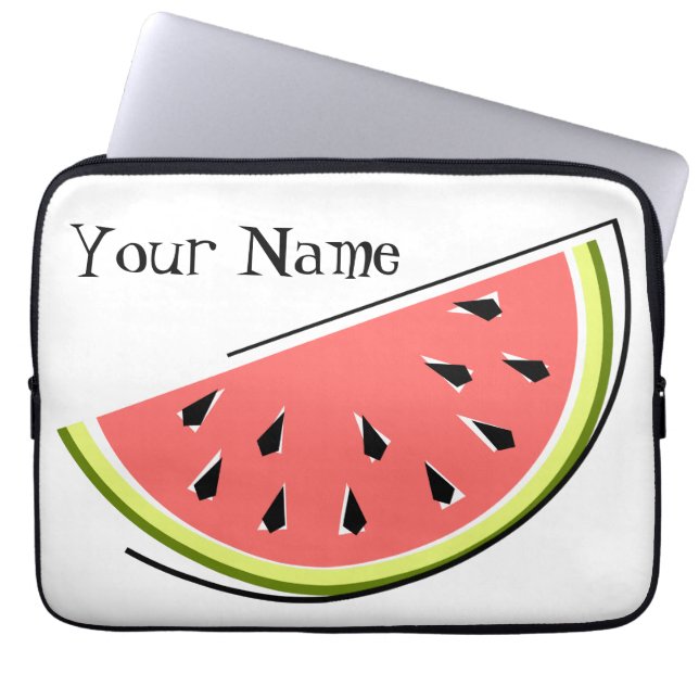Watermelon Slice Name-laptophoes Laptop Sleeve (Voorkant)