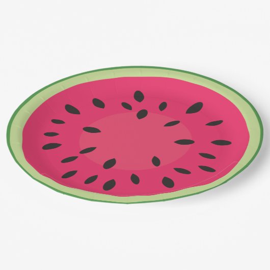 Watermelon Slice Papieren Bordje (Gekanteld)