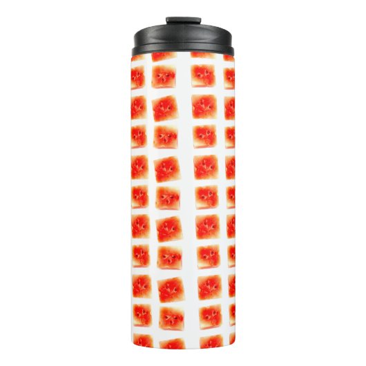 Watermelon Slice Pattern - Seamless Summer Fruit o Thermosbeker (Voorkant)