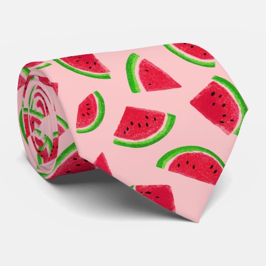 Watermelon Slice Pattern Stropdas (Opgerold)