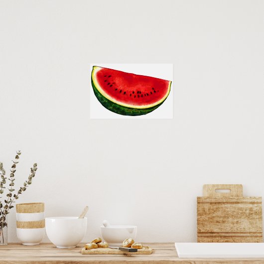 Watermelon Slice Poster (Keuken)