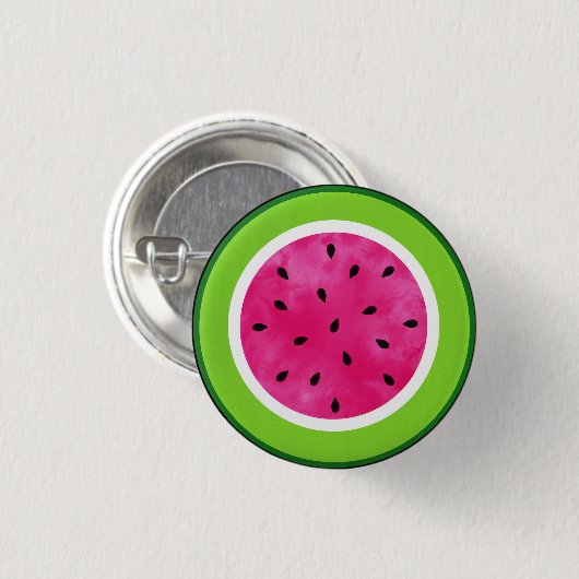 Watermelon Slice Ronde Button 3,2 Cm (Voorkant /achterkant)