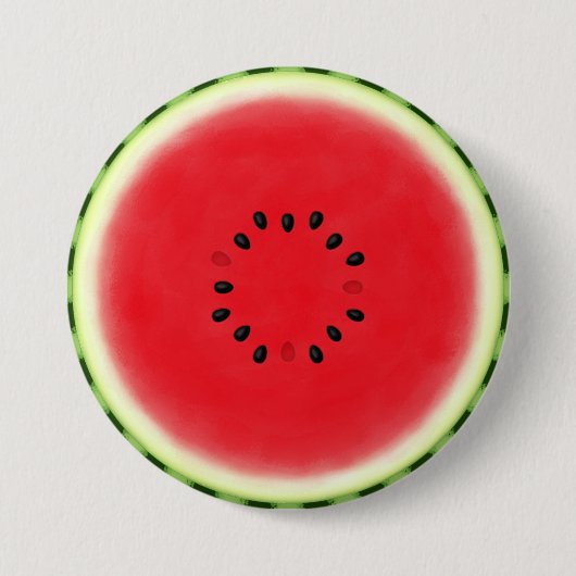 Watermelon Slice Ronde Button 7,6 Cm (Voorkant)