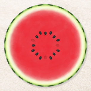 Watermelon Slice Ronde Kartonnen Onderzetter
