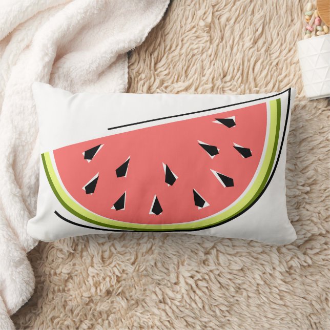 Watermelon Slice roze achterlendenbalk Kussen (Deken)
