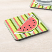 Watermelon Slice Stripe Classic Bier Onderzetter (Linkerzijde)