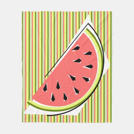 Watermelon Slice Stripe Classic Fleece Deken (Voorkant)