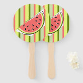 Watermelon Slice Stripe Classic Handwaaier (Voorkant en achterkant)