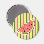 Watermelon Slice Stripe Classic Magneet (Voorkant / Achterkant)