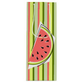 Watermelon Slice Stripe Classic Wijn Cadeautas (Voorkant)