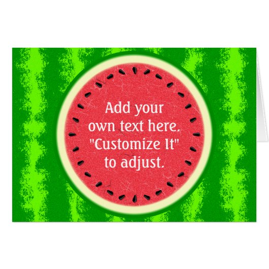 Watermelon Slice Summer Fruit gepersonaliseerd (Voorkant Horizontaal)