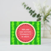 Watermelon Slice Summer Fruit gepersonaliseerd Briefkaart (Staand voorkant)