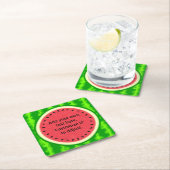 Watermelon Slice Summer Fruit gepersonaliseerd Kartonnen Onderzetters (Insitu)