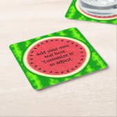 Watermelon Slice Summer Fruit gepersonaliseerd Kartonnen Onderzetters (Schuin)
