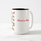 Watermelon Slice Tweekleurige Koffiemok (Voorkant rechts)