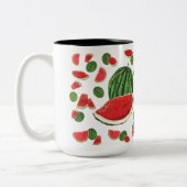 Watermelon Slice Tweekleurige Koffiemok (Links)