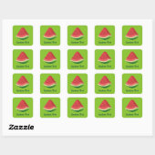 Watermelon Slice Vierkante Sticker (Vel)