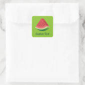 Watermelon Slice Vierkante Sticker (Tas)