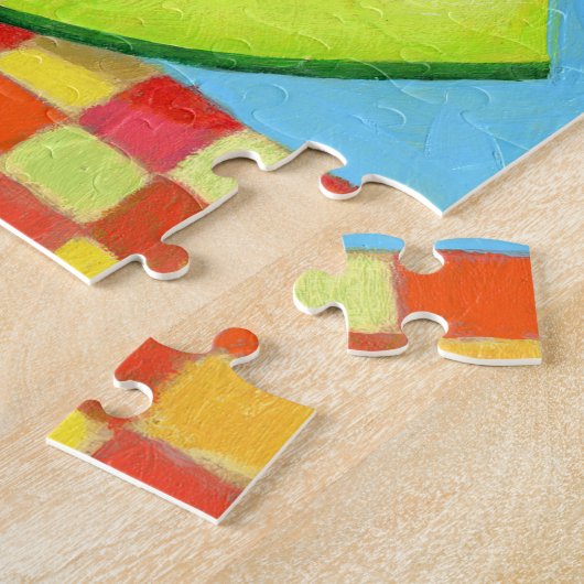 Watermelon Slice w. Ant Funny Whimsical Summer Legpuzzel (Zijkant)