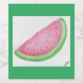 Watermelon Slice Wijn Etiket (Enkel label)