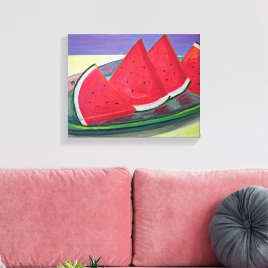 Watermelon Slices Canvas Afdruk (Insitu (Woonkamer))