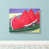 Watermelon Slices Canvas Afdruk (Insitu (Houten vloer))